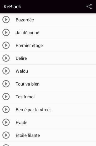 KeBlack Bazardée Songs скриншот 3