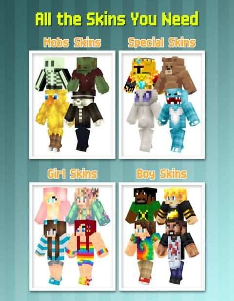 Skins for Minecraft Pocket Ed. 10 تصوير الشاشة