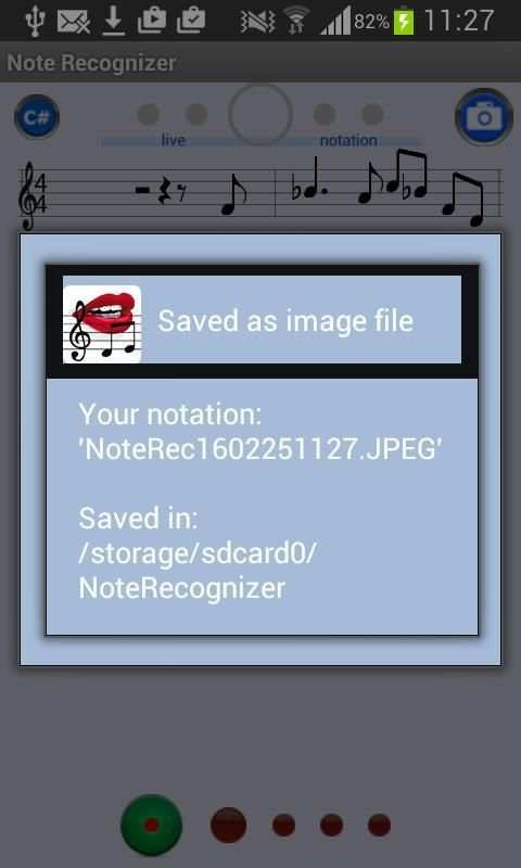 Note Recognizer 9 تصوير الشاشة