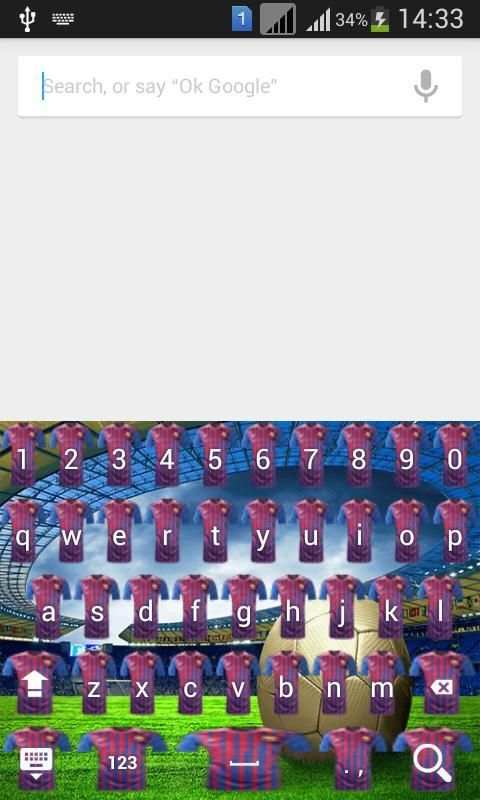 Barcelona Keyboard Logo Themes скриншот 2