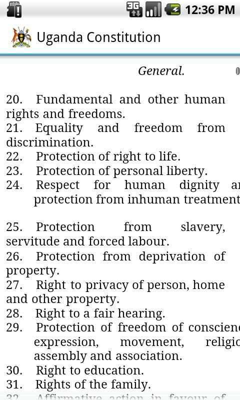 Uganda Constitution screenshot 11