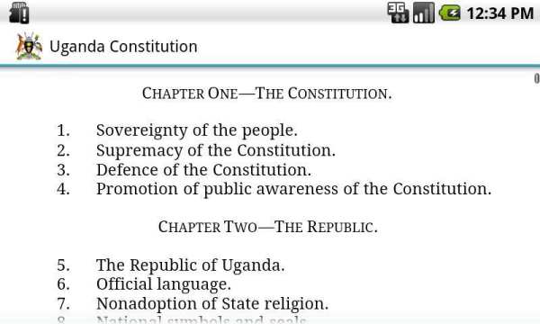 Uganda Constitution screenshot 8