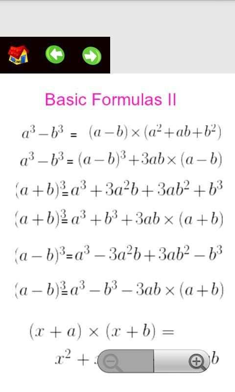 Algebra Useful Formulas स्क्रीनशॉट 11