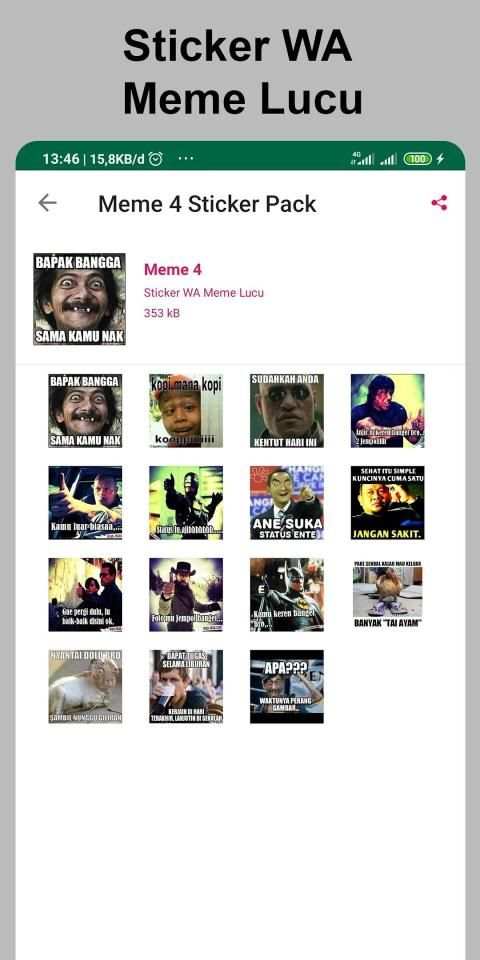 Sticker WA Meme Lucu screenshot 2