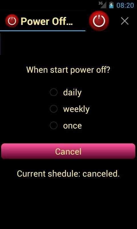 Power off Schedule स्क्रीनशॉट 1