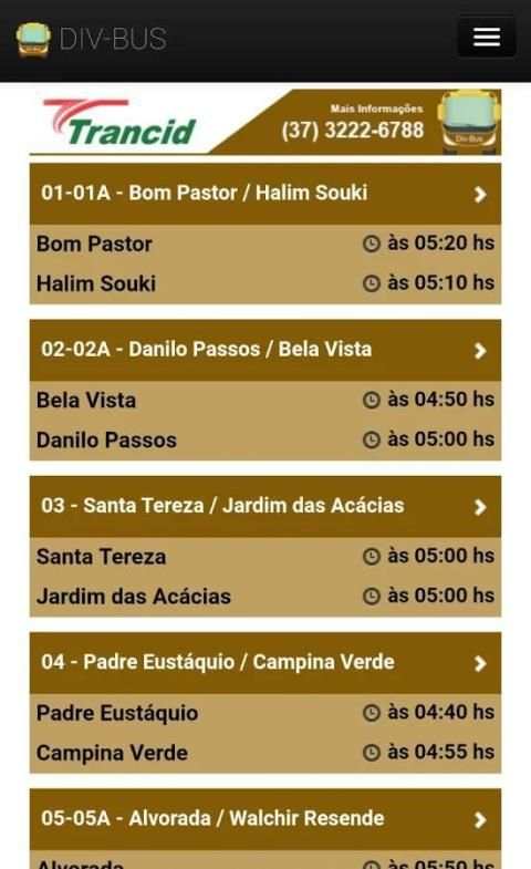 DIV-BUS - Linhas de Ônibus MG screenshot 2