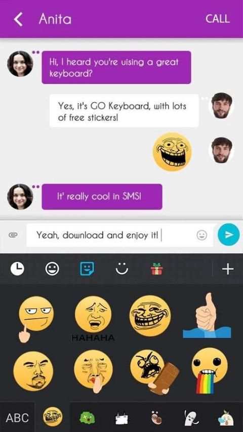 GO Keyboard Sticker Rage Emoji स्क्रीनशॉट 5