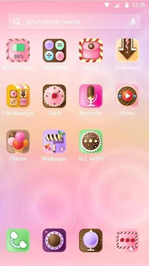 Cake Party-Tema APUS Launcher screenshot 2