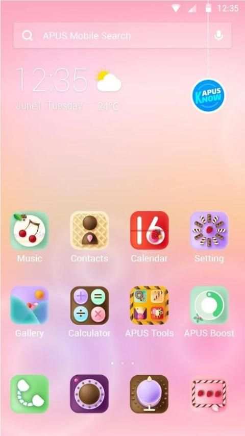 Cake Party-Tema APUS Launcher screenshot 3