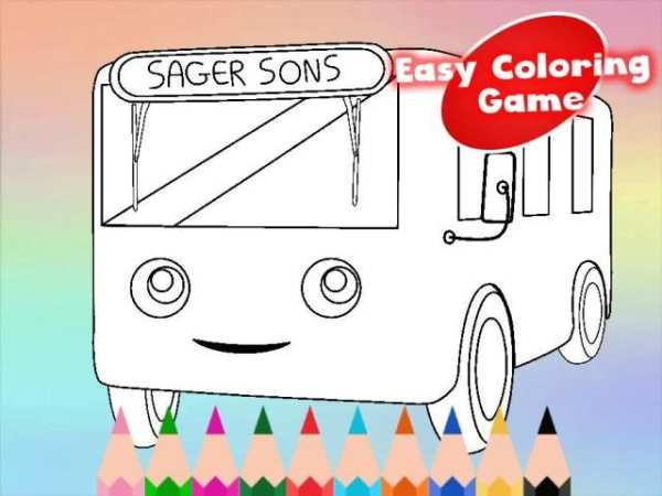 Toya Little Bus Coloring Game screenshot 1