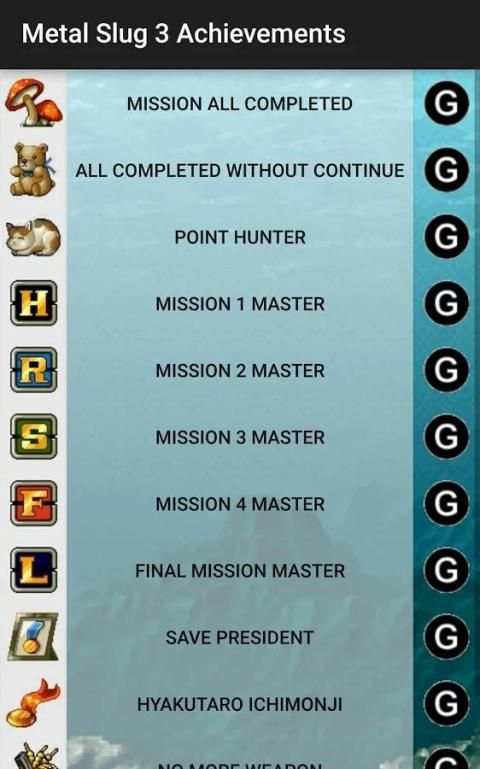 Achievements for Metal Slug 3 screenshot 1