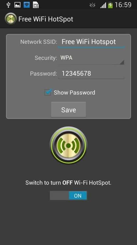 Free WiFi hotspot 1 تصوير الشاشة