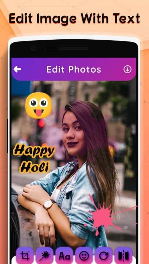 Holi video maker - color your pics स्क्रीनशॉट 2