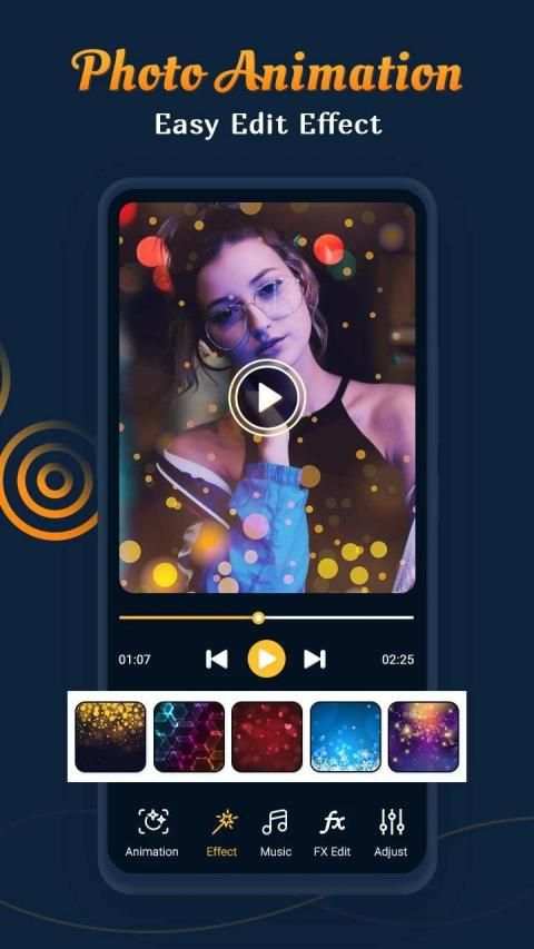 Photo Animation Video Effect Maker with Music स्क्रीनशॉट 3