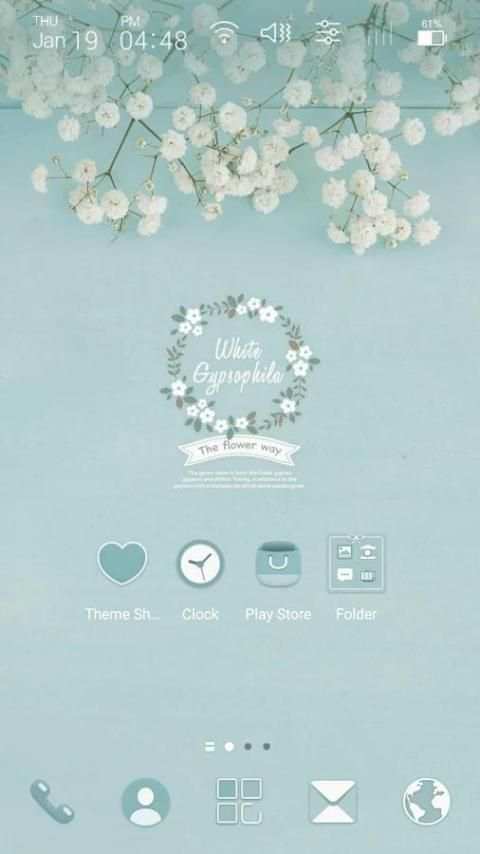 Mint gypsophila Launcher theme screenshot 4