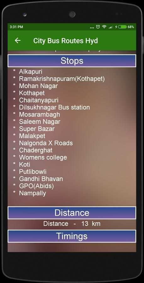 Hyderabad City Bus Info скриншот 1