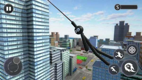 Real Stickman Ninja Rope Hero Spider: Vice Town स्क्रीनशॉट 4