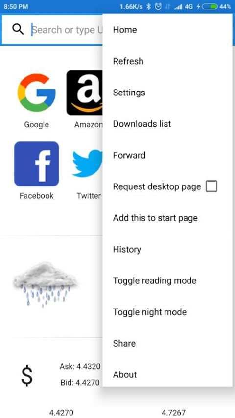 Browser for android screenshot 2
