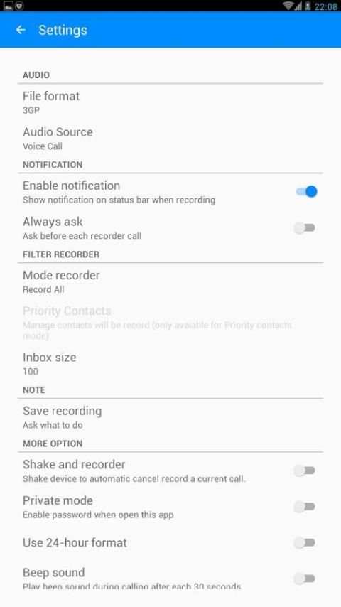 Free Call Recorder Pro 3 تصوير الشاشة