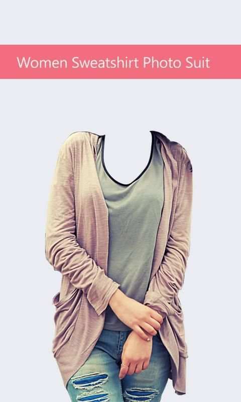 Women Sweatshirt Photo Suit स्क्रीनशॉट 3