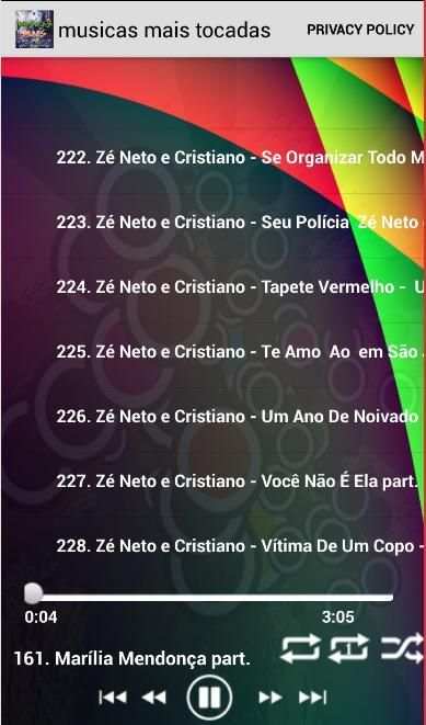 Músicas Mais Tocadas screenshot 1