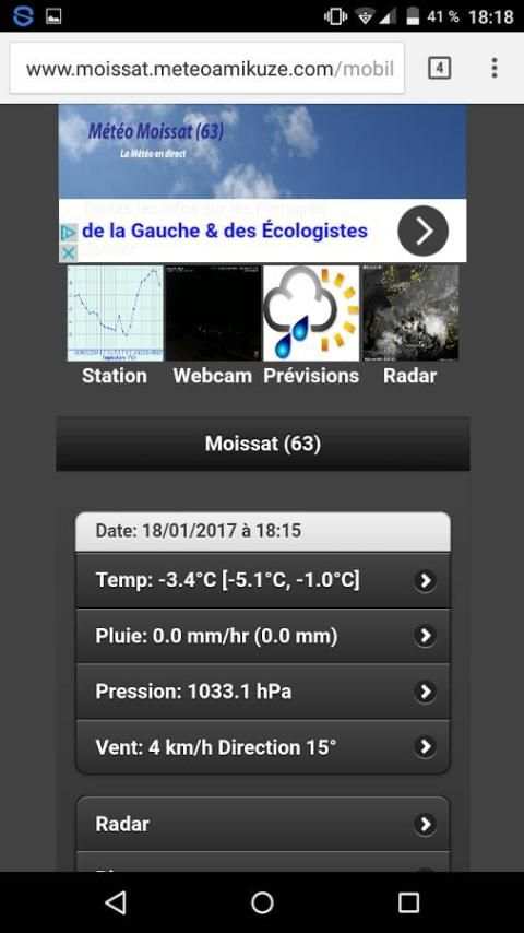 Météo Moissat (63) screenshot 1