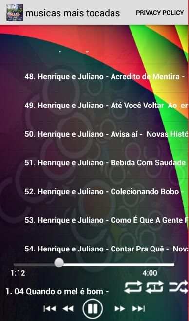 Músicas Mais Tocadas screenshot 4