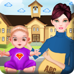 Pregnant teacher baby games icon