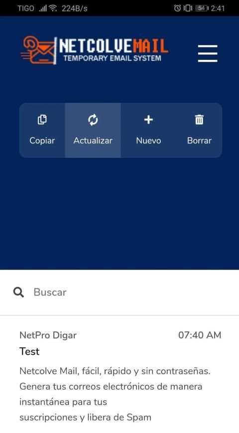 Netcolve Mail - Correo electrónico temporal gratis screenshot 2
