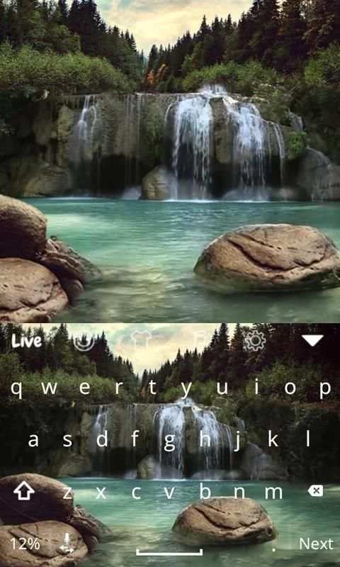 Waterfall Live Keyboard Theme screenshot 2