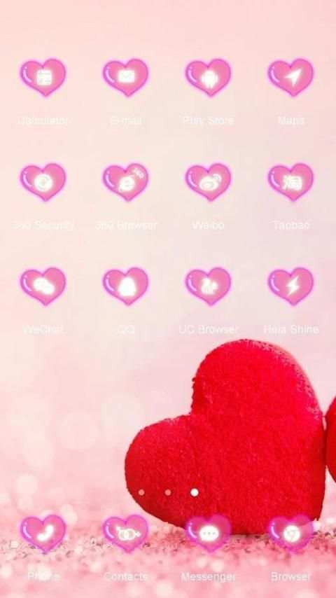 Romantic Heart Launcher Theme स्क्रीनशॉट 2