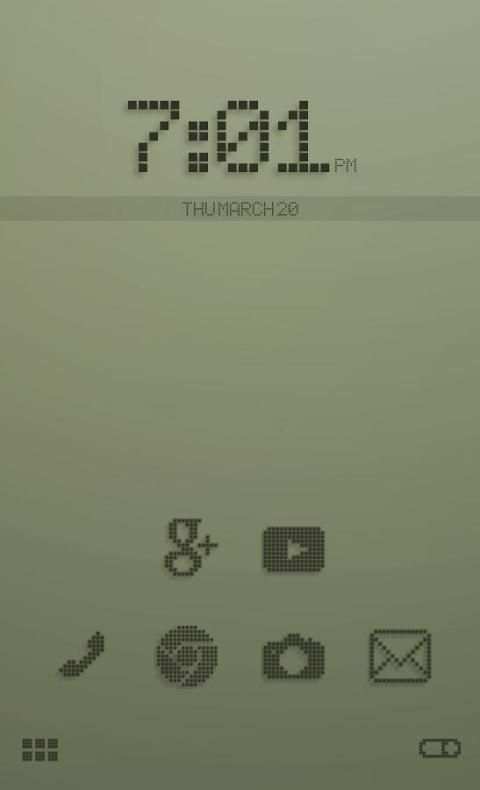 Retro LCD Smart Launcher Theme screenshot 3