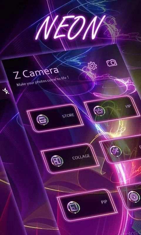 (FREE) Z CAMERA NEON THEME 3 تصوير الشاشة