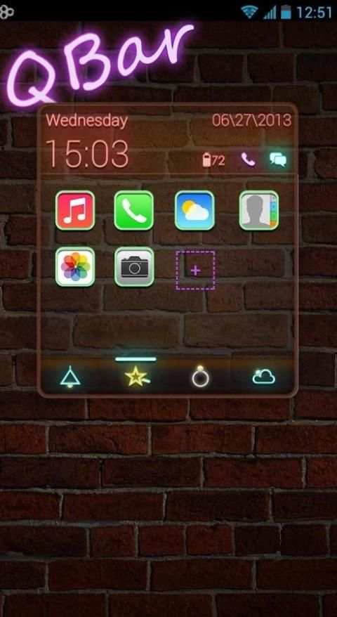 Q Bar Toucher Pro Theme स्क्रीनशॉट 1