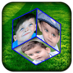 3D photo cube live wallpaper أيقونة