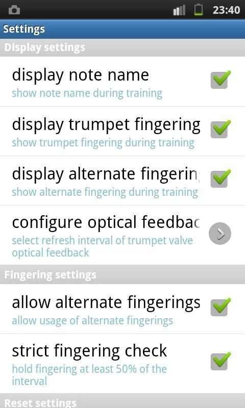 Trumpet Fingering Trainer Demo скриншот 3