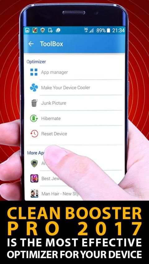 Speed Clean Booster Power 2017 screenshot 2