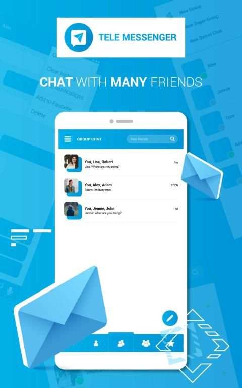 Lite Messenger Tele: Panggilan & Obrolan Gratis screenshot 4
