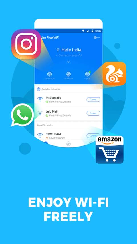 Dolphin Free WiFi - Free Hotspots Passwords screenshot 1