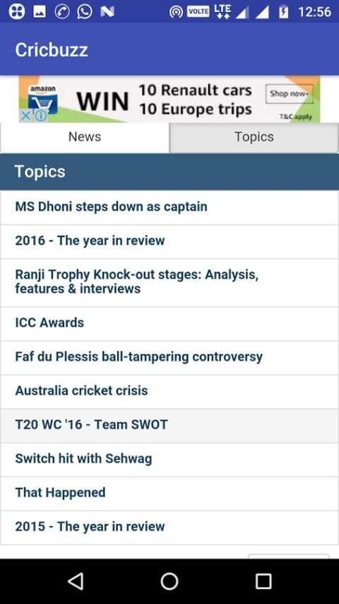 Crickbuzz скриншот 2