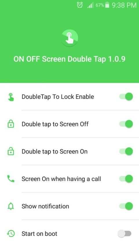 ON OFF Screen Double Tap 2 تصوير الشاشة
