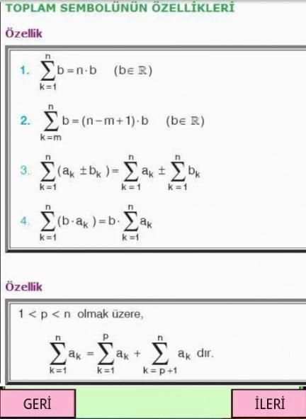 YGS LYS Matematik Formülleri screenshot 1