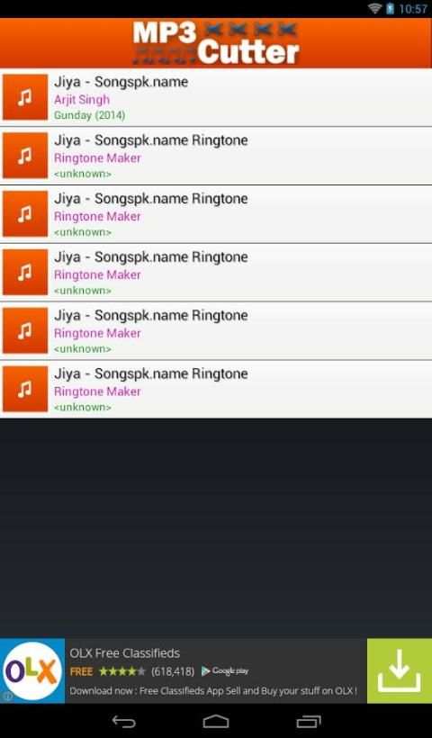 MP3 Ringtone Cutter FREE screenshot 2