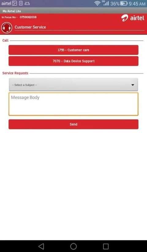 My Airtel Lite स्क्रीनशॉट 2
