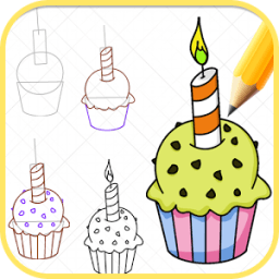 How to draw cake आइकन