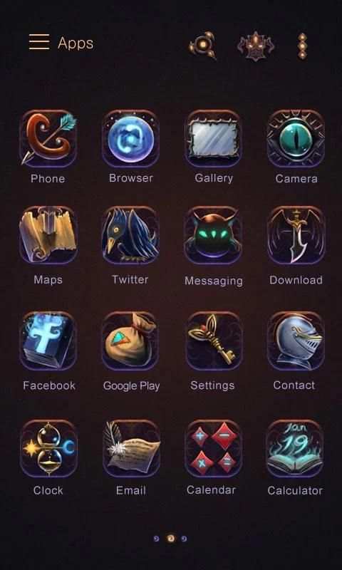 Darkon GO Launcher Theme скриншот 3