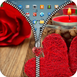 Valentine Zipper Lock Screen icon