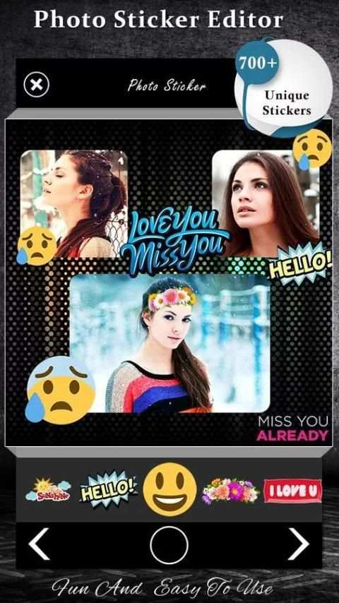 Miss You Photo Collage स्क्रीनशॉट 11