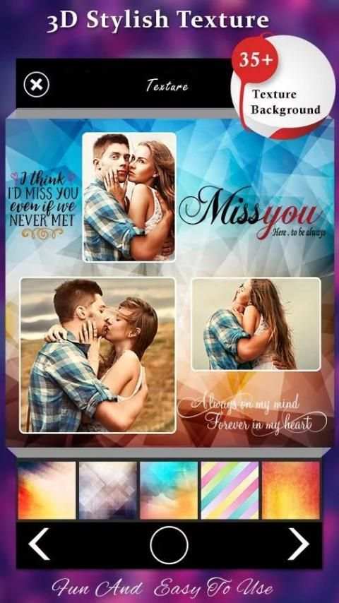 Miss You Photo Collage स्क्रीनशॉट 10