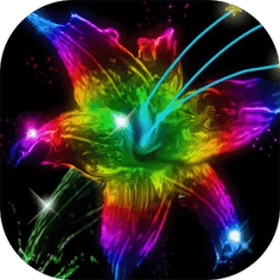 Neon flower live wallpaper icon